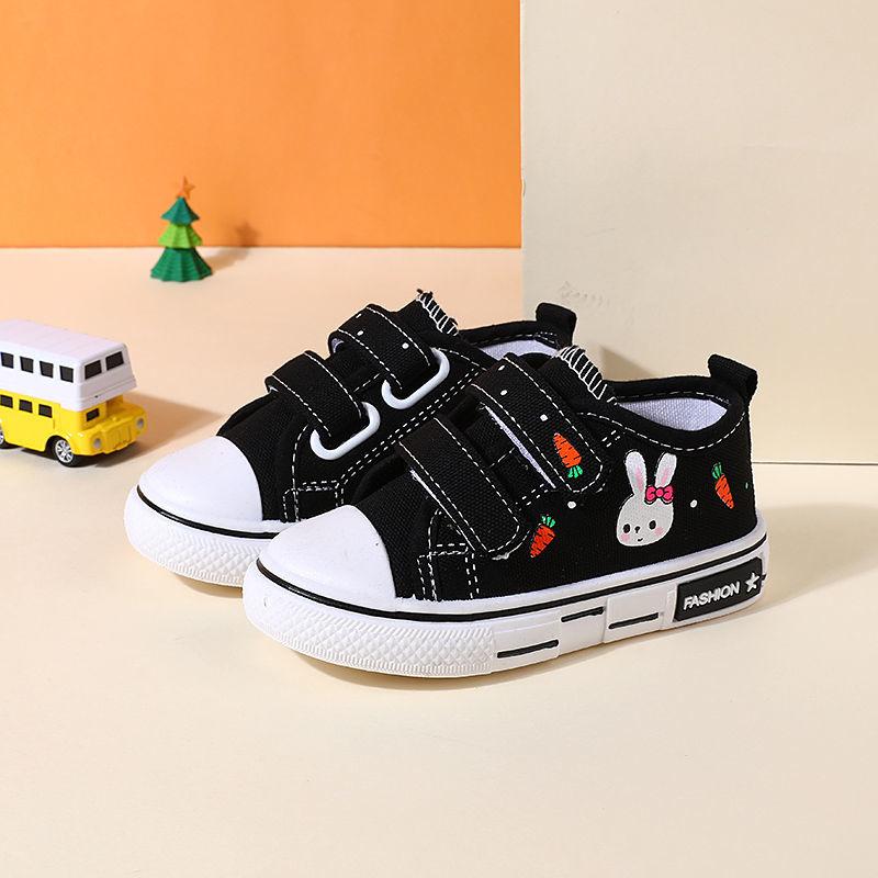 Girls' Canvas Shoes Baby Soft Sole Single Shoes 1-3-6 Years Old Children's Breathable Canvas Shoes Boys' Shoes Spring and Autumn