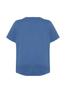 Women's Fashion Plus Size T-Shirt Crew Neck Short Orange Slit and Ruffle Detailed Boyfriend Knitted T-shirt