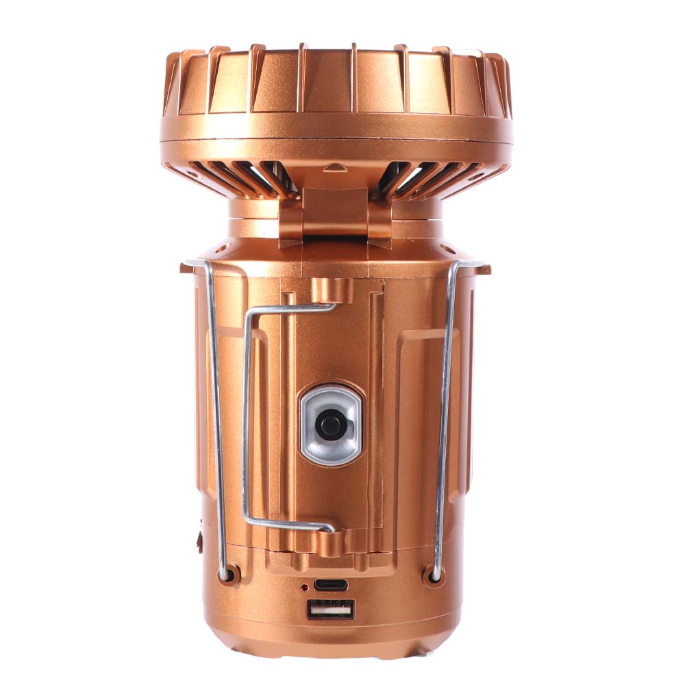 Portable Solar Camping Lantern Solar Powered Rechargeable LED Light Portable Electric Fan  Hiking