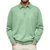 Bestseller for New styles Men's Casual Long Sleeve V-neck Polo Shirt Down Button Top Autumn Leisure