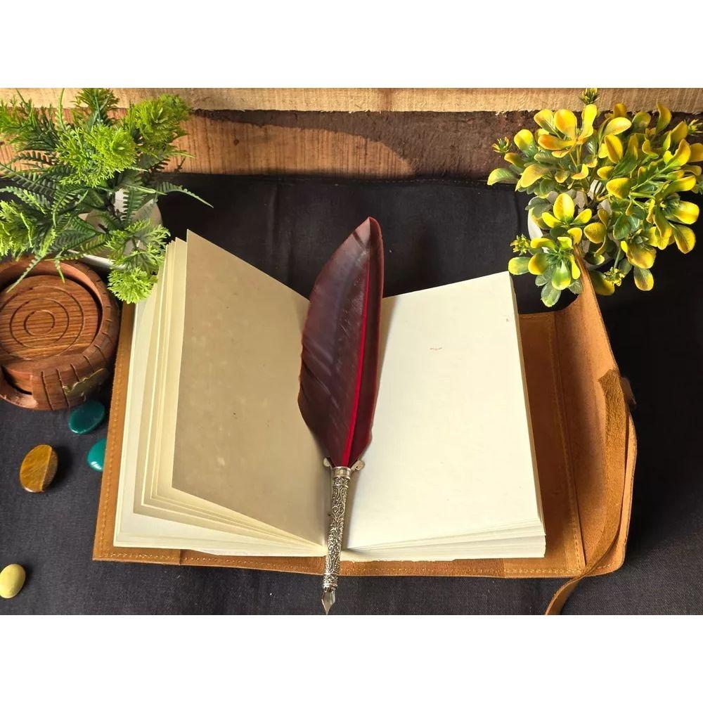 Zápisník z pravé kůže, Přírodní hovězí kůže, Deník, Grimoár vintage