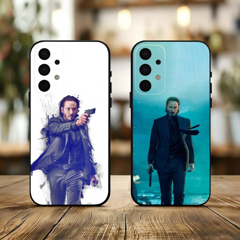 M-Movie Character J-John W-Wick Phone Case For Samsung Galaxy A73,A72,A71,A70,A53,A52,A51,Others Soft Black Cover