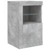 VidaXL Sideboard with LED Lights, Storage Cabinet with Glass Shelf, Interior Living Room Buffet, Modern, 836636