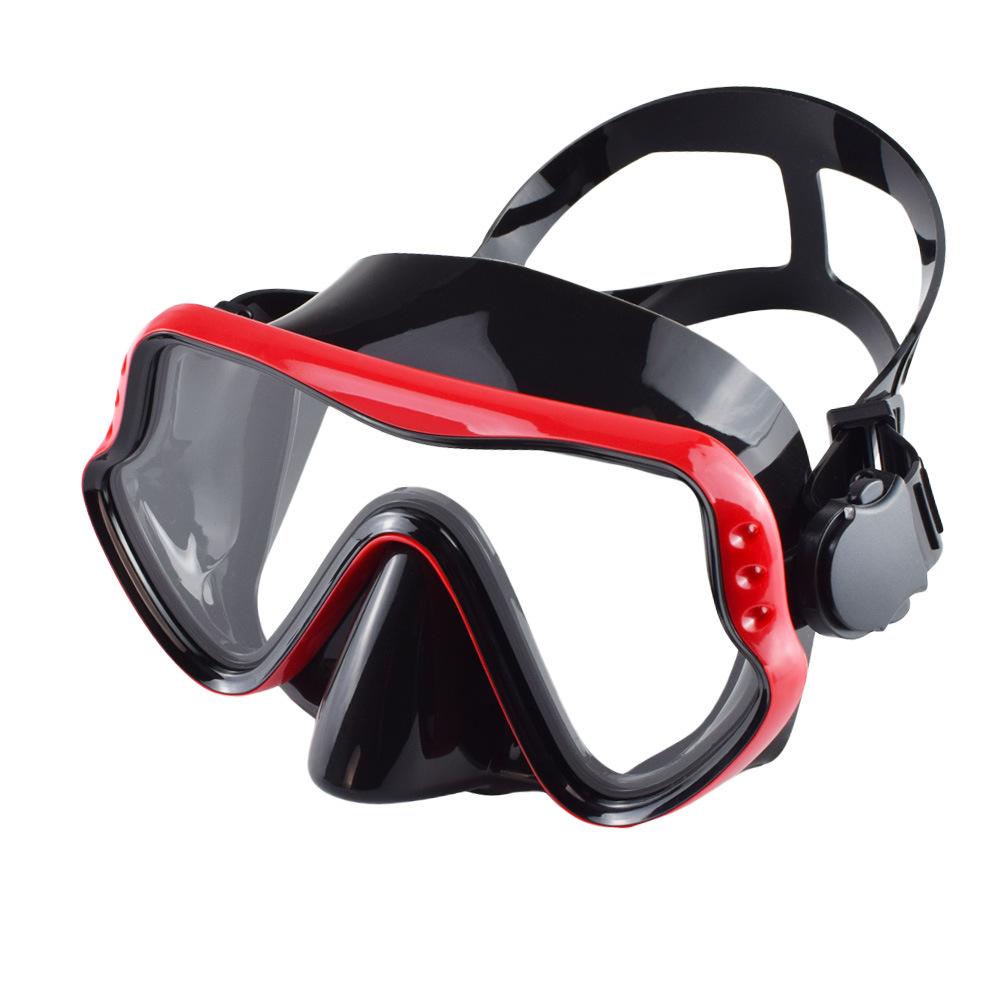 Large Frame Diving Goggles Silicone Snorkeling Mask