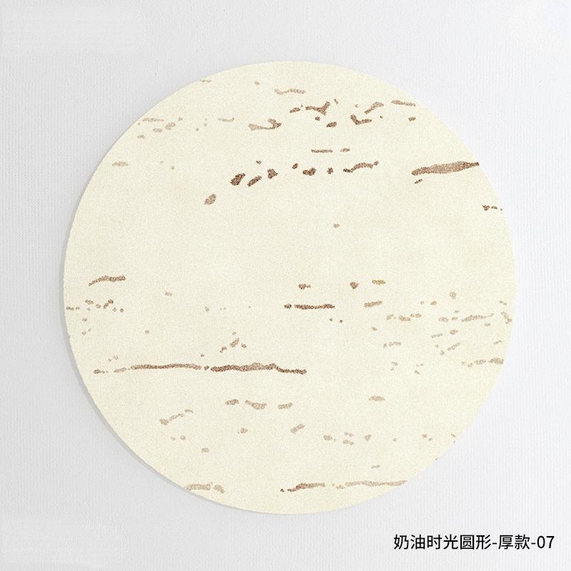 French Luxury Round Bedroom Decor Carpet Large Area Plush Rug Cream Style Carpets for Living Room Fluffy Soft Thicken Floor Mat