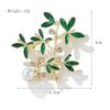 Festival High Rise Rich and Noble Bamboo Brooch Female Delicate Green Bamboo Anti-glossy Pin Chinese Style Pearl Corsage Long-Lasting Color Brooch
