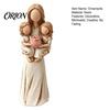 Hand Painted Tabletop Decor Mother And Daughter Hugging Ornament, Resin Hand-painted Statue, Modern Aesthetic Ornament Faceless Figurine for Mother's