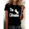T-shirt da Donna e Unisex 180g Mamma di Gatti - Maglietta Casual a Manica Corta con Scollo Rotondo, Vestibilità Larga, Stampa "Mamma di Gatti", Per Tutte le Stagioni