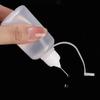 50/5Pcs PE Plastic Squeezable Tip Applicator Bottle Refillable Dropper with Needle Tip Caps for Glue Pigment Bottle 10ml 50ml