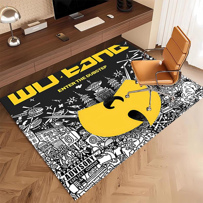 Wu-T-TANG Clans Print Area Rug - Soft,Washable Non-Slip Indoor Mat,Living Room,Home Office Decorative Rug