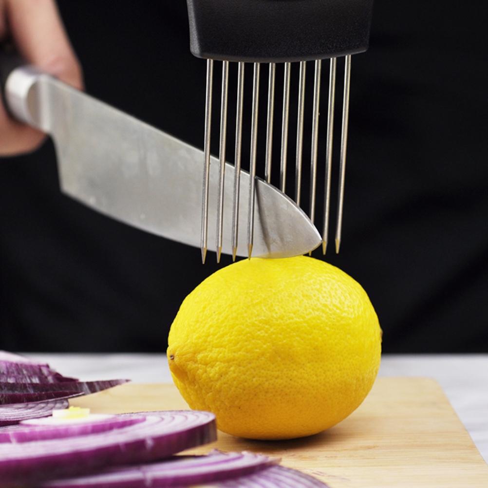 Stainless Steel Onion Holder Slicer Pin Kitchen Tool