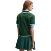Skechers Classic Series Knitted Retro Color Block Short Sleeve Polo Shirt Women Tops L226W065-01WN