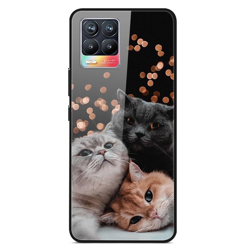 Glass Back Cover For Realme 8 Pro Case Tempered Glass Case For Realme 8 Pro 8i Realme 8 5G Phone Case Cover Realme8 5G Pro Funda