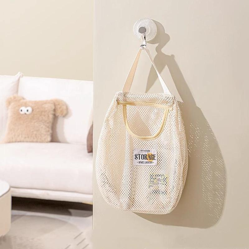 Kitchen Hanging Mesh Bag Multi-Purpose Household Fruit Vegetable Storage Net Bag for Ginger Garlic Potatoes Onion Mesh Bag