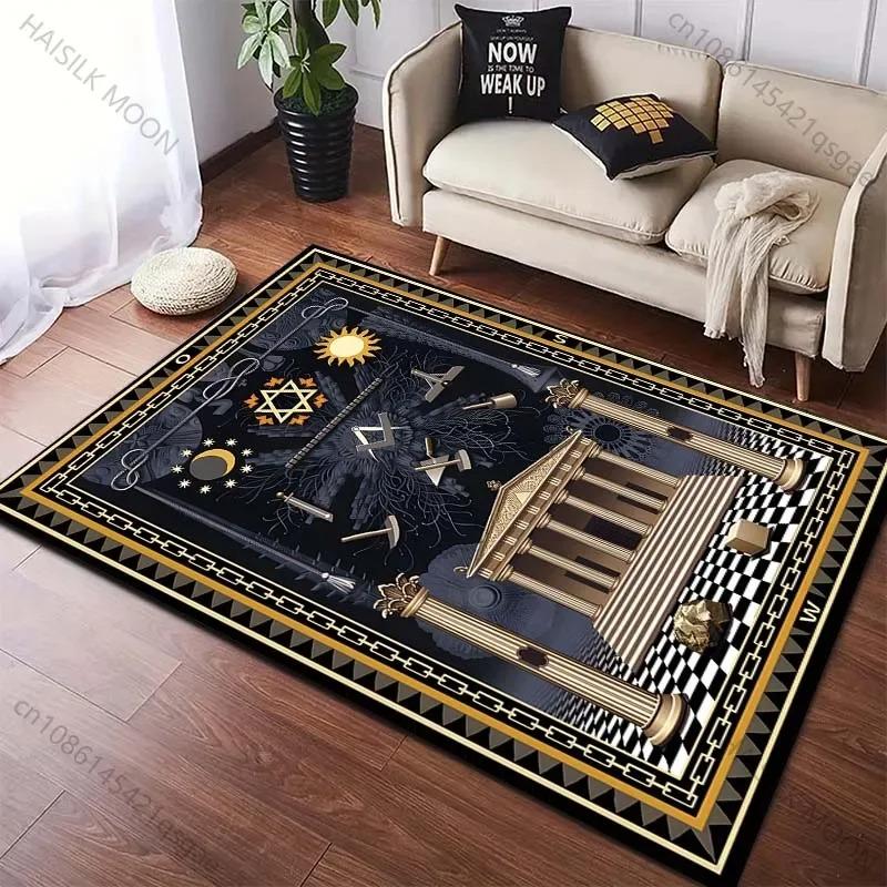 Esoteric Symbol Carpet Mat Rug Home Decoration Masonic Eye Occult Pattern Floor Mat Bedroom Decor Carpets for Living Room