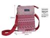 Ethnic White Pattern 5-Layer Crossbody Fabric Bag: Multi-Compartment Fashion Bag for Phone and Makeup, Perfect for Women and Students.