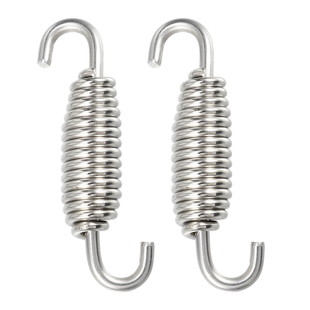 Motoforti 2/4/6Pcs Motorcycles Exhaust Pipe Spring 55mm 2.17" Stainless Steel Exhaust Pipe Spring Hook Modified Accessory