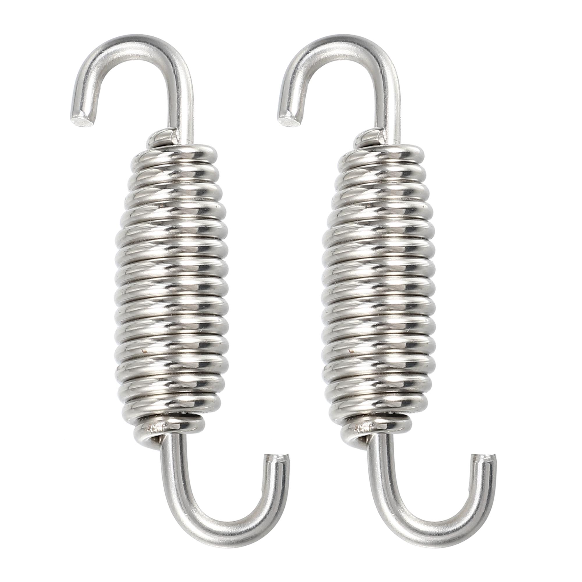 Motoforti 2/4/6Pcs Motorcycles Exhaust Pipe Spring 55mm 2.17 Stainless Steel Exhaust Pipe Spring Hook Modified Accessory