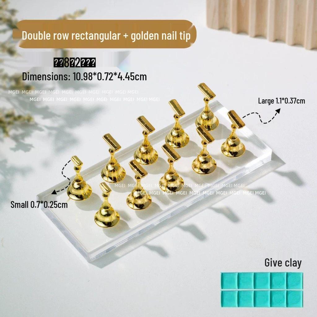 Non-Magnetic Nail Art Finger Cots: Cat Eye Acrylic Practice Base & Wearable Nail Pattern Stand