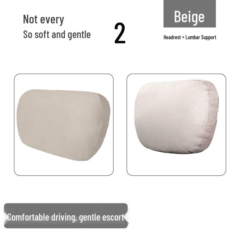 Suede Lumbar Support Pillow for Maybach - Original Neck and Headrest Cushion