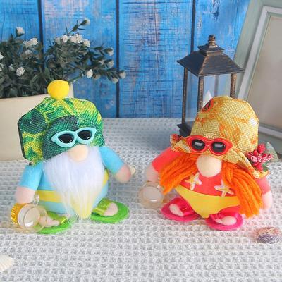 Cute Dwarf Beach Doll Seaside Bikini Faceless Old Man Doll Creative Doll Ornament