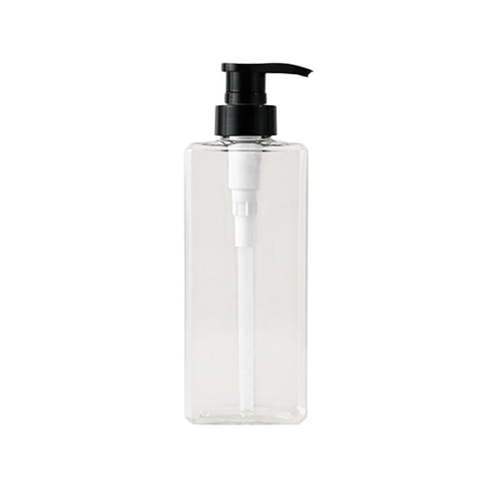 400/500ml Dispenser Sapone Vuoti Design Quadrato Flacone con Pompa Lozione Tipo a Pressione Ricaricabili Shampoo Sottobottiglie Uso Viaggio Doccia