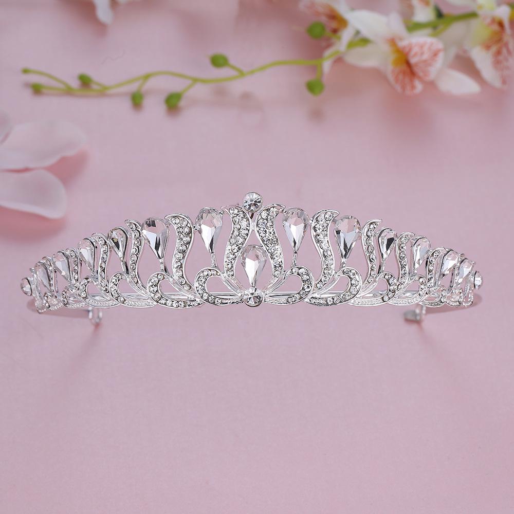 Bridal Alloy Rhinestone Pearl Crown & Headdress Wedding Jewelry