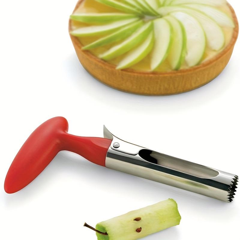 

1 шт., высококачественный инструмент для удаления сердцевины из яблок, груш, из нержавеющей стали, инструмент для резки фруктов, сеялки, слайсера, кухонные инструменты для овощей красный