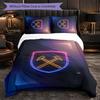 West Ham United Calcio Set Biancheria da Letto 3 Pezzi Morbido Set Copripiumino con Federe Set Decorazione Camera da Letto per la Casa