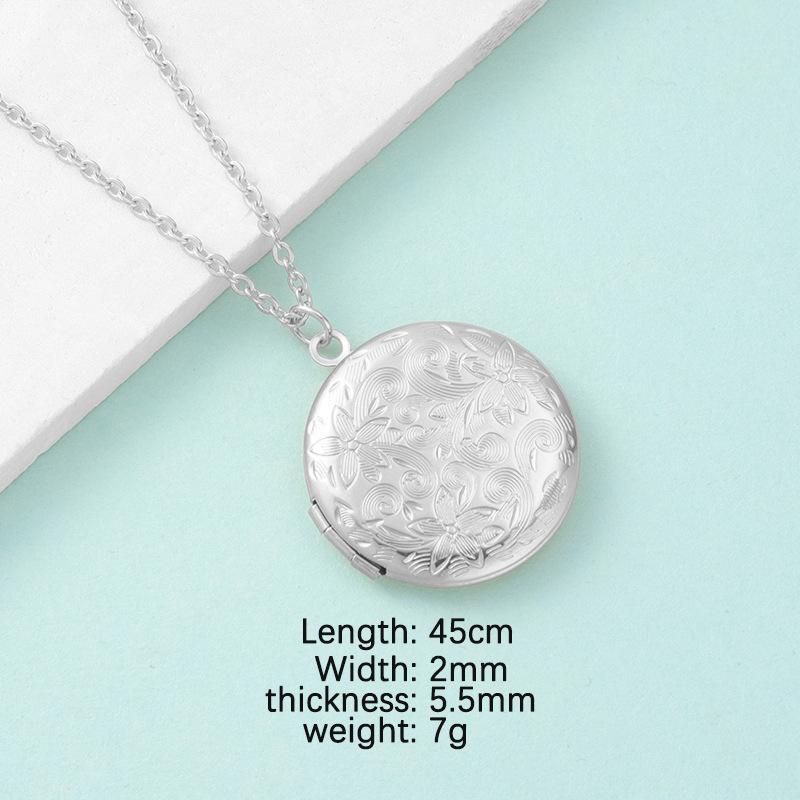 Roestvrij Staal Foto Medaillon Ketting Hart Rond Ovaal Gepersonaliseerde Herinnering Sieraden voor Vrouwen Mannen