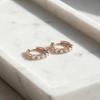Minimalist Crystal Studded Earrings Temperament Plain Round Earrings Zircon Ear Stud  Wedding