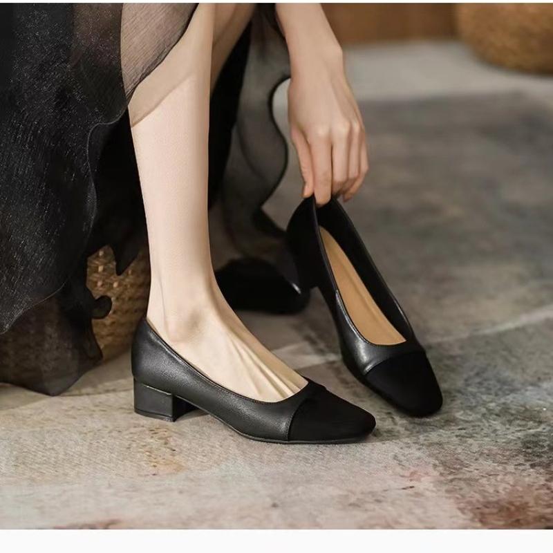 

Новые летние сандалии с острым носком, модные туфли на плоской подошве на низком квадратном каблуке, корейская женская обувь одинакового цвета для вечеринки, Chaussure Femme 42