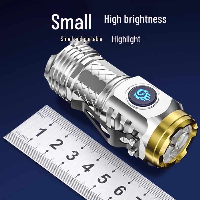 Hot-Selling Rechargeable Three-Eye LED Flashlight: Super Bright, Long-Range, Portable for Outdoor and Night Riding.