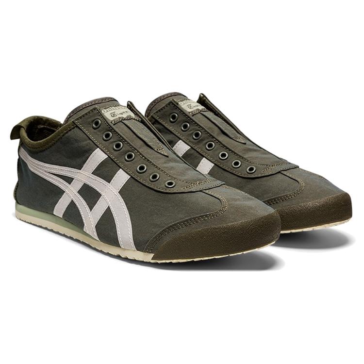 New Onitsuka Tiger Mexico 66 Slip On Olive Green White 1183B603-301