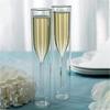 2/4/6 Pcs Double Wall Champagne Flutes Mouth-Blown Reusable Glass Best Gift For Parties Weddings Celebrations