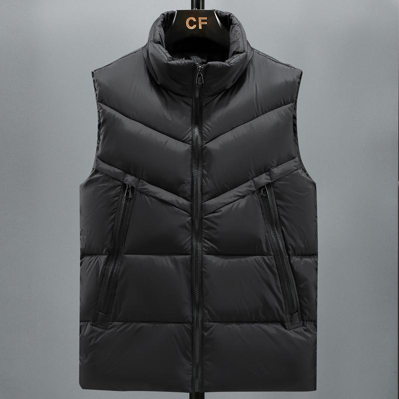 

Великі розміри S-8XL Зимові безрукавки Чоловічий верхній одяг Модний чоловічий теплий чорний жилет S чорний