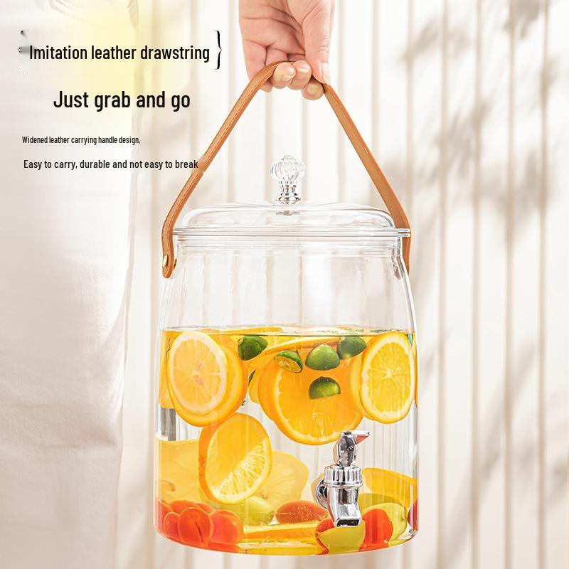 Large Capacity Beverage Dispenser with Faucet for Tea, Juice, or Soda - New Spring Product.