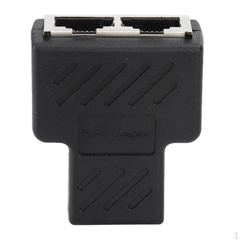 Y Adapter Splitter Network Connector Black
