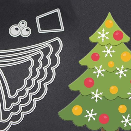 Christmas Tree Cutting Die Stencil Paper DIY Craft Scrapbooking Accessories