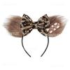 Fashion New Brown Beauty And Beast Mouse Ears Headband 5" Headwear Boys Girls Festival Party Hair Accessories Women Gift