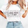 Damen T-Shirts Gott Sagt Ich Bin Christlich Grafik-T-Shirt Mode Sommer Jesus Christliches Geschenk Kurzarm-T-Shirt Bibelvers Glaube Oberteil