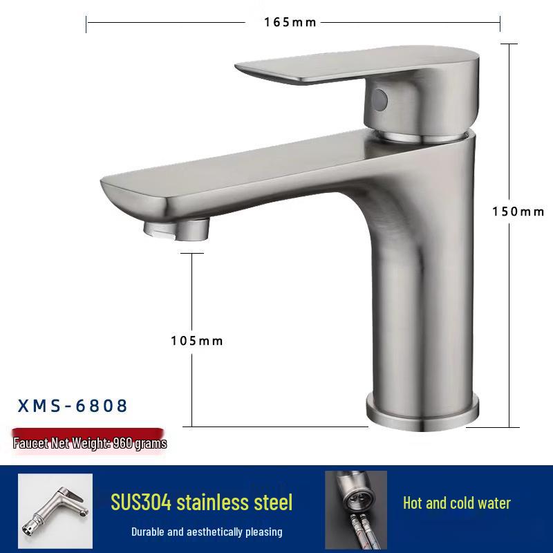 OEING Flat Single-Hole Basin Mixer Faucet