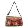 Simple and Fashionable Ethnic-style Bag with Tassels and Diamond-shaped Single-shoulder Crossbody Bag