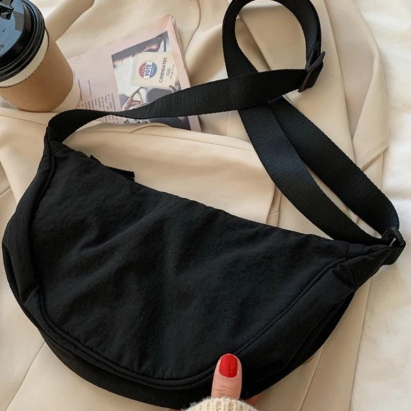 

Повседневная нейлоновая сумка-хобо через плечо для женщин, дизайнерские сумки на плечо, большая вместительная сумка-тоут, женская дорожная сумка-шоппер, женские кошельки чёрный