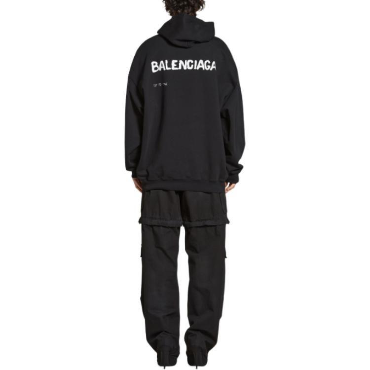 Balenciaga Logo Printed Oversized Hoodie 578135TOVO61070