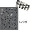 3D Charm Black White Flower Floral Petal Nail Decoration DIY Nail Art Stickers  for Nails