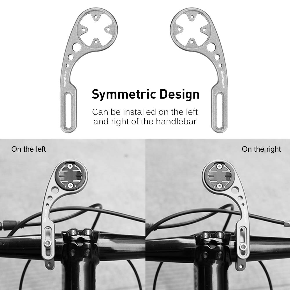 LIXADA Cycle Computer Mount, Out-Front Bracket for CATEYE, BRYTON, and Garmin, 31.8mm and 25.4mm Light Adapter, Front Bike Computer Mount