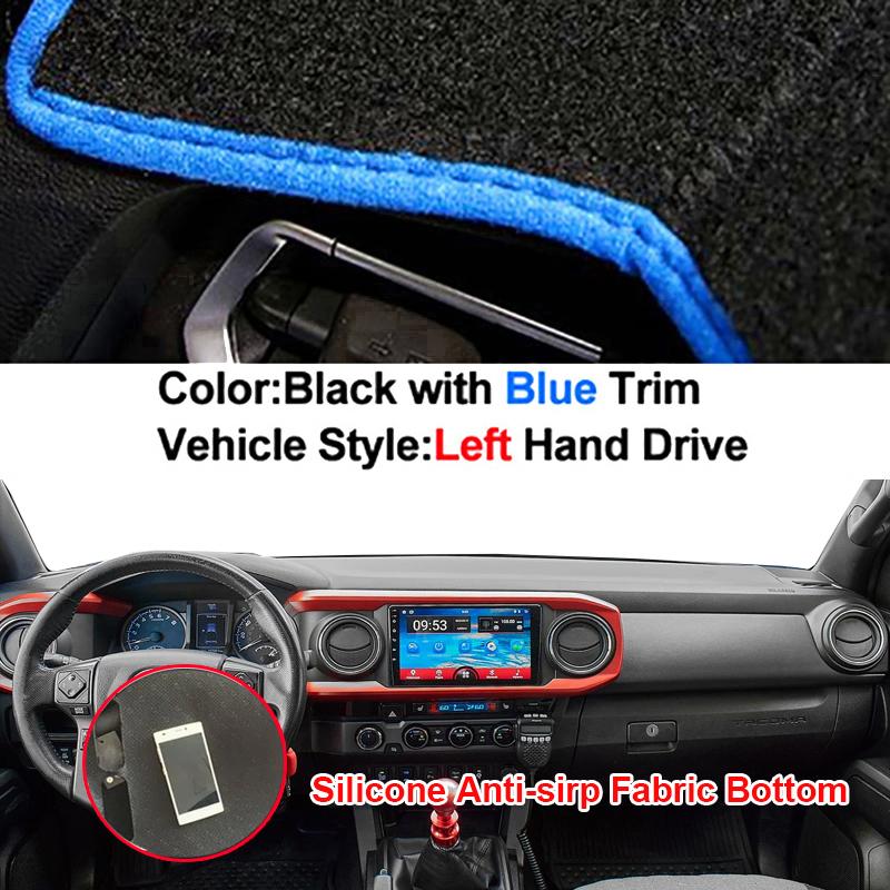 Silicone NON-Slip Car Dashboard Mat for Cars Anti-Slip Sunshade Cover UV Protection Accessories For Toyota Tacoma N300 2015-2026