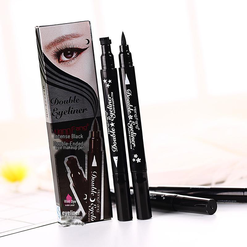 Hengfang Double-Headed Intense Black Waterproof Eyeliner & Stamp