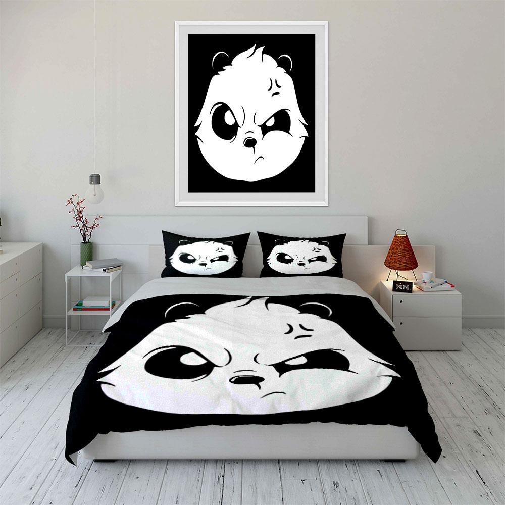 "Bold panda charm bedding." Bedding sets Duvet covers Pillowcases(1* Duvet Cover 2* Pillowcases without duvet insert)